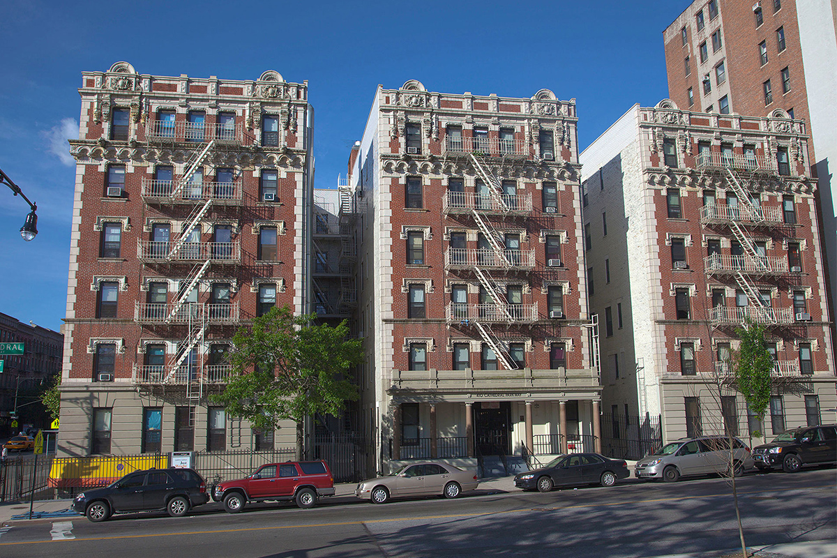 A photo of the Morningside Apartments, New York, NY from the street