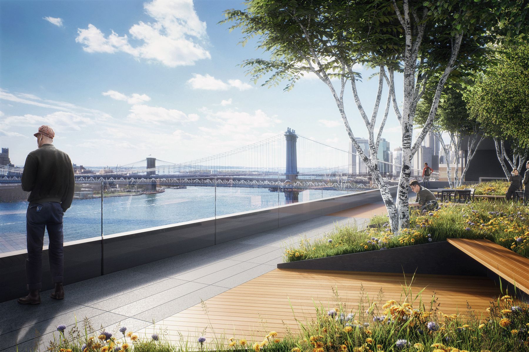 A rendering of the planned roof deck