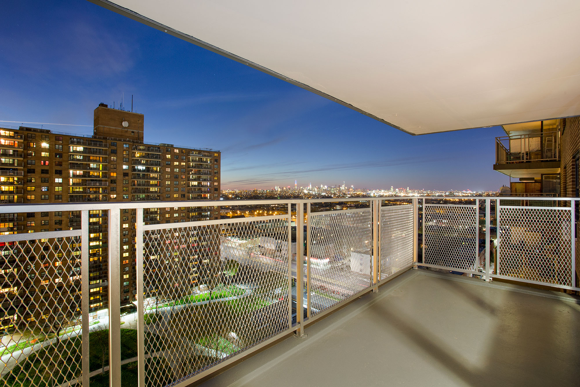 A photo of a Balcony at night in Atlantic Plaza Towers, Brooklyn, NY